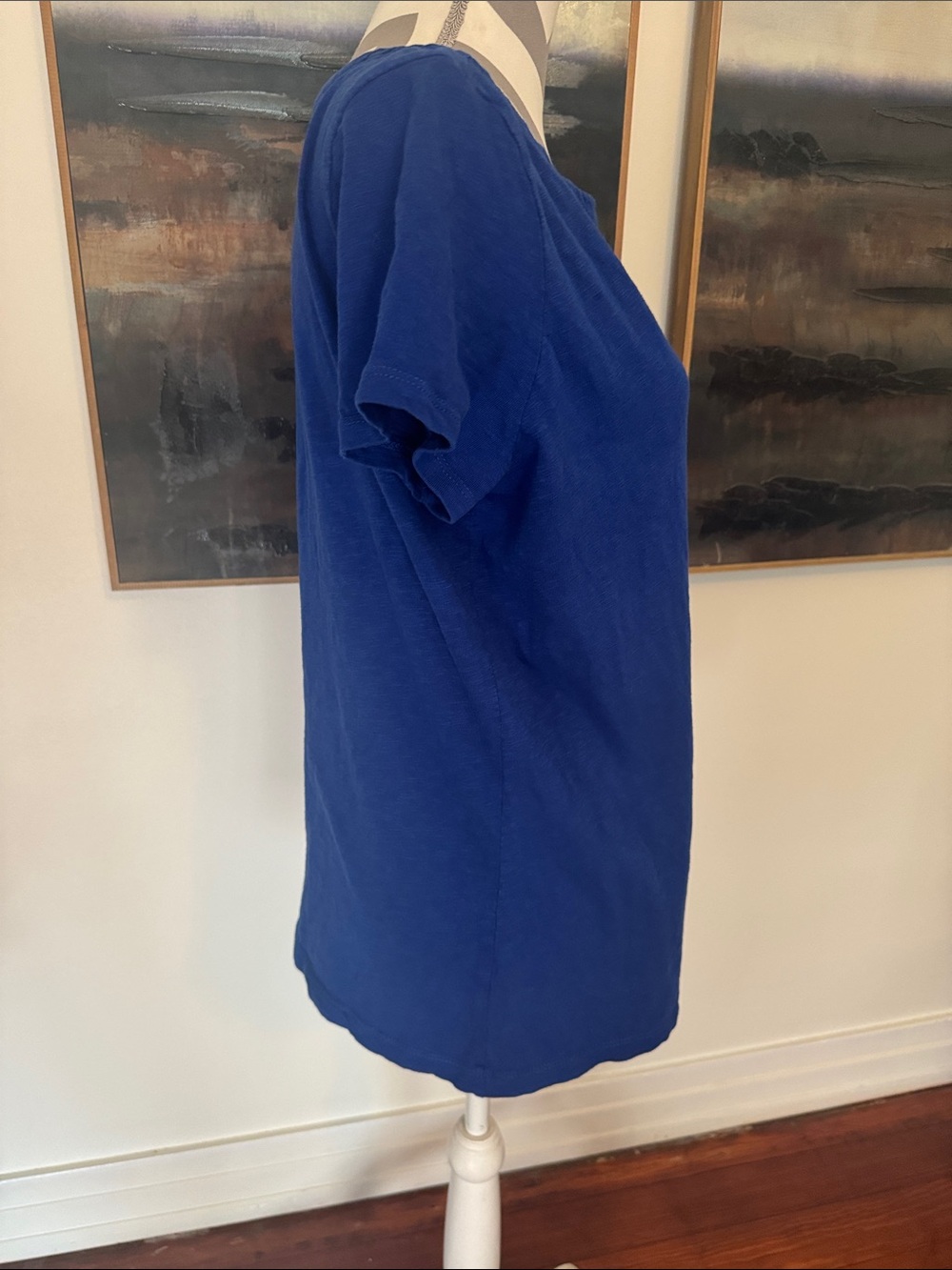 Talbots Classic Women's Crewneck Tee - Royal Blue Size X - Picture 4 of 10